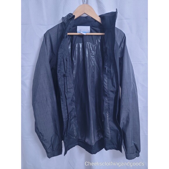 Columbia Omni-teck Blk/Gray Hooded Coat Men's size MEDIUM* - Picture 7 of 8